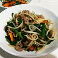 akilondon's cooksnap of when they made 豚野菜の甘辛ダレ炒め.