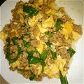 やくまるん's cooksnap of when they made 豚ひき肉入り、ニラ玉炒め.