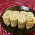 赤い電話's cooksnap of when they made キャベツ入り卵焼き.