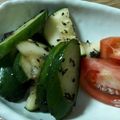 明日の花's cooksnap of when they made 簡単浅漬け♪ズッキーニが新食感ゆかり漬け.