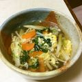 ミニぱたん's cooksnap of when they made きのこたっぷり！かきたま汁.