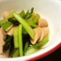 サトモユリア's cooksnap of when they made 小松菜と魚肉ソーセージのさっと煮.
