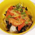 nonox's cooksnap of when they made ☺焼肉のたれで簡単♪サーモンユッケ丼☺.