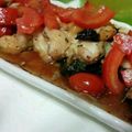 kamo_negi's cooksnap of when they made バジル風味のチキンソテー和風トマトソース.