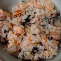 YUKI☆YUE's cooksnap of when they made 塩鮭と味付け海苔の簡単混ぜご飯。.