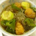 由芽15's cooksnap of when they made ズッキーニと厚揚げの煮物.
