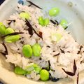ユサカ's cooksnap of when they made 簡単過ぎる枝豆ごはん♡.