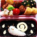 ピカリコ's cooksnap of when they made 雨の日に＊キャラ弁＊カタツムリ.