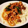 フウオウ's cooksnap of when they made 旨麺！冷やしうどん蒸し鶏添え.