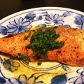 misagako's cooksnap of when they made 塩鮭のバタームニエル〜しそ風味〜.