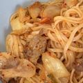 たいがーぷぅ３９'s cooksnap of when they made 簡単☆豚キムチうどん.
