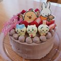 シナモンミルクティー's cooksnap of when they made お誕生日に＊キャラチョコ＊キャラケーキ.