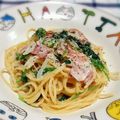 ＊Sachik＊'s cooksnap of when they made ほうれん草とベーコンのクリームスパゲティ.