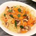 Elinaaa's cooksnap of when they made 海老とマッシュルームのあっさりパスタ.