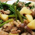 ともママ0120's cooksnap of when they made 豚肉とニンニクの芽、新ジャガの味噌炒め.