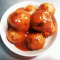 ガチャピーマン's cooksnap of when they made 卯の花リメイク！ケチャップあんの肉団子.