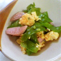 のじまさん's cooksnap of when they made ☆絹さやとウィンナーの卵とじ☆.