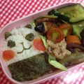 たにたーに's cooksnap of when they made 簡単！パンダキャラ弁♡♡.