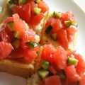 野菜のはたけ's cooksnap of when they made 朝食にハーブ✿トマト＆胡瓜ブルスケッタ.