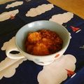 komutatata's cooksnap of when they made ミートーソースでピリ辛もっちり白玉がゆ.