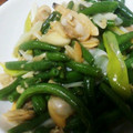 かずのにゃんこ's cooksnap of when they made インゲンとアサリの中華風炒め♪.