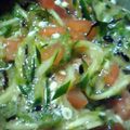 DEROSA's cooksnap of when they made ｵｸﾗと胡瓜のﾈﾊﾞﾈﾊﾞ塩昆布和え.