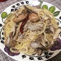 クックF3QOLI☆'s cooksnap of when they made 牡蠣の和風オイルパスタ.