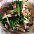 かい☆りゅっていママ's cooksnap of when they made ●●ほうれん草とベーコンときのこ●●.