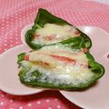 赤い電話's cooksnap of when they made ピーマンの カニカマチーズ.