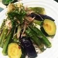 Y♡R♡R's cooksnap of when they made ☆茄子といんげんとおくらの揚げ浸し☆.