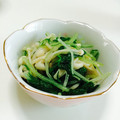 ジンベえちゃん's cooksnap of when they made 食卓にもぅ一品♪水菜とエノキの簡単お浸し.