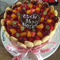 4男1女のmama's cooksnap of when they made ♪苺のシャルロット♪.