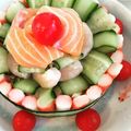 ちょこたりちょこたり's cooksnap of when they made お祝い誕生日おしゃれカニカマサラダケーキ.