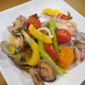 kana叶's cooksnap of when they made ✿簡単★白身魚のアクアパッツア✿.