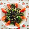 むぃ♪'s cooksnap of when they made ツナ（シーチキン）とトマトで水菜サラダ.