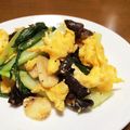 ぴぴぶた's cooksnap of when they made チンゲン菜とふわふわ卵のにんにく炒め.