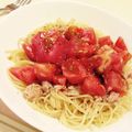 えみえみ！'s cooksnap of when they made ドレッシングで簡単 冷やしパスタ.