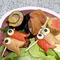yukino124's cooksnap of when they made こいのぼり*キャラ弁のおかず.