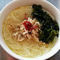 ぽん吉っつあん's cooksnap of when they made 【10分】夜食に♪生姜梅ササミにゅうめん.