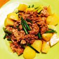 すっきーま's cooksnap of when they made 豚肉とニンニクの芽、新ジャガの味噌炒め.