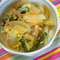 有希-yuki-'s cooksnap of when they made エンドウの卵とじ.