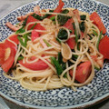かおるこんこ's cooksnap of when they made トマトとほうれん草のパスタ☆.