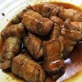 まーなmama's cooksnap of when they made ナスの薄切り豚バラ巻き 照り焼き風.