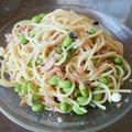 mn15's cooksnap of when they made 枝豆のペペロンチーノスパゲティ.