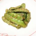 ayaakari's cooksnap of when they made 絹さやの胡麻和え☆.