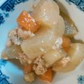 ましんこの嫁's cooksnap of when they made 簡単♪大根とひき肉の生姜あん煮.