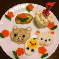 AshHouseKitchen's cooksnap of when they made 1才の誕生日☆簡単リラックマ離乳食.