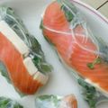 ☆雪矢☆'s cooksnap of when they made 大好評！サーモン・マグロたたきで生春巻き.