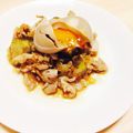 dyuki12's cooksnap of when they made 豚コマとナスの甘辛炒め★半熟味玉のせ.
