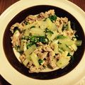 クックHPO151☆'s cooksnap of when they made 小松菜、豚肉、卵の炒めもの.